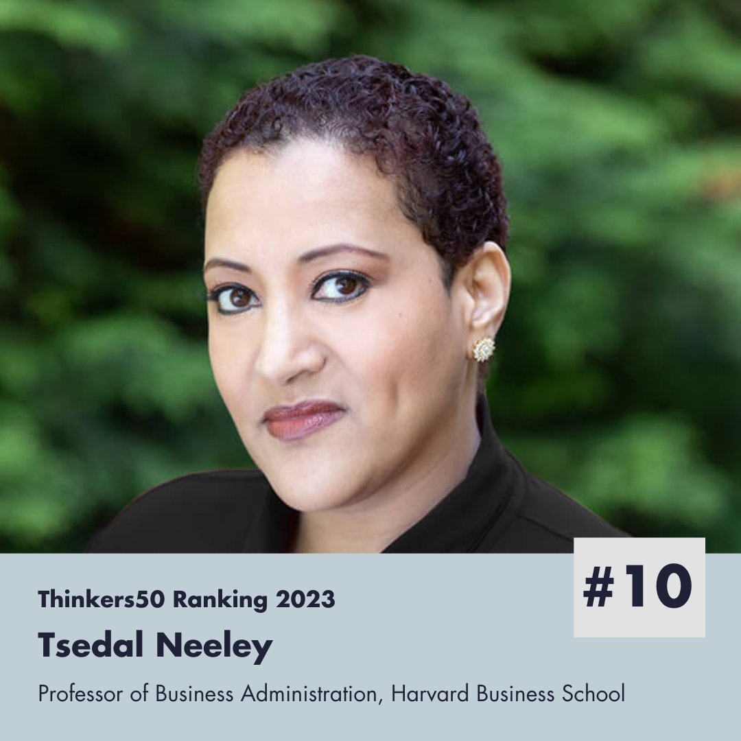 At the Thinkers50 Awards Gala 2023, we ranked @Tsedal as the #10 leading thinker in business and management. Learn more about her work via: thinkers50.com/biographies/ts…