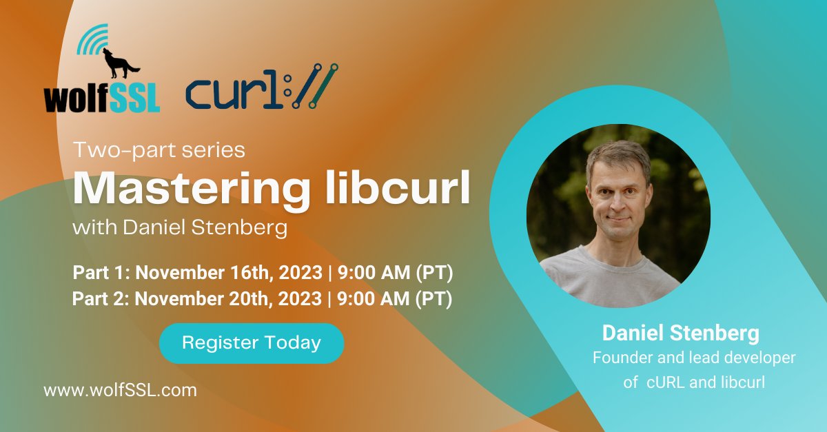 It is your last chance to register for the Mastering libcurl with @bagder, the founder and lead developer of #cURL! Bring all your libcurl-related questions! Daniel is ready to answer them all! us02web.zoom.us/webinar/regist…