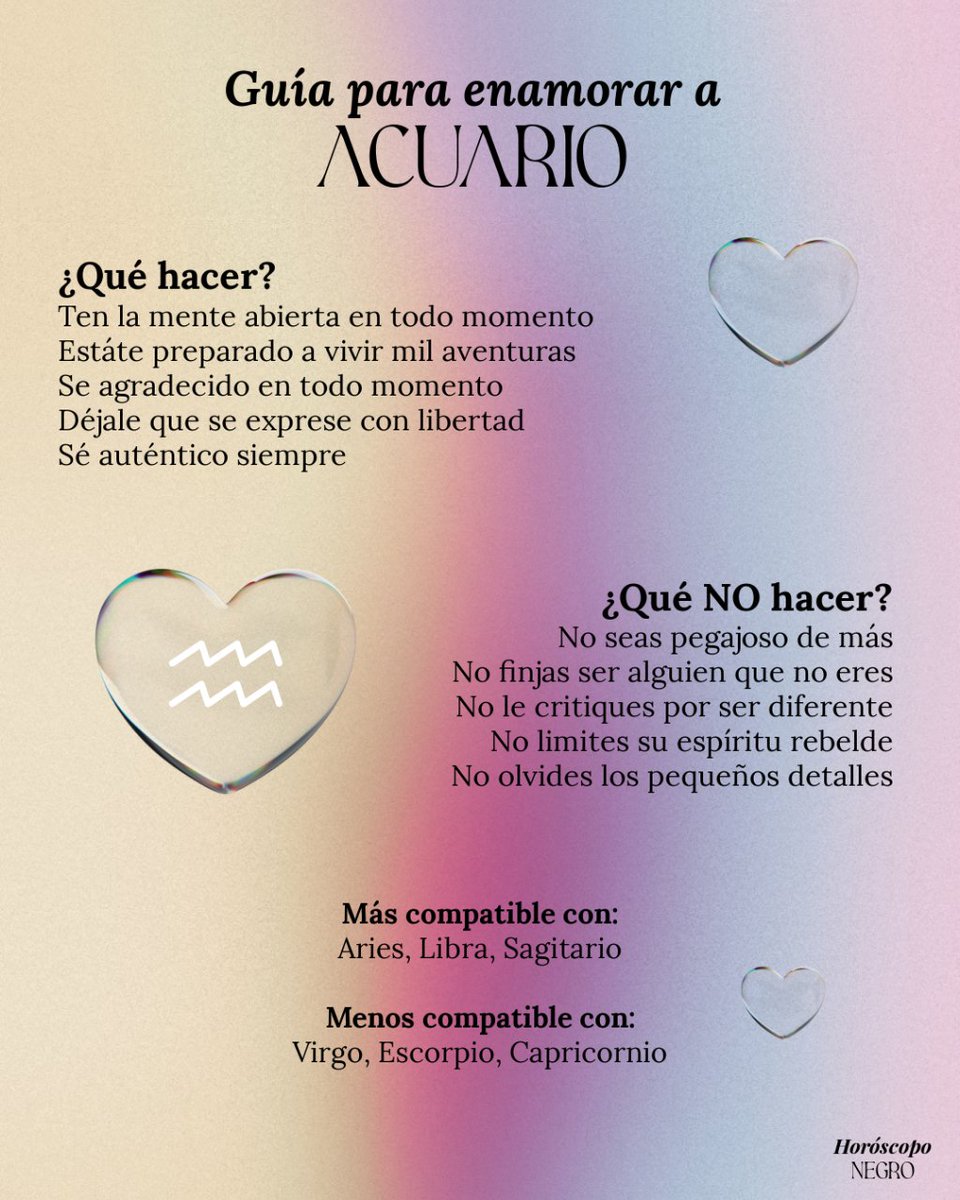 horoscoponegro's tweet image. Guía para enamorar a Acuario ♒️