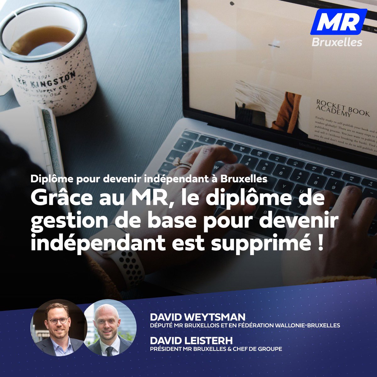 DavidWeytsman's tweet photo. On l’a enfin supprimé à Bruxelles ! ✅

Grâce aux actions et questions du @MRBruxelles, il ne sera désormais plus nécessaire d’obtenir un certificat spécifique pour devenir entrepreneur à Bruxelles. C’est une excellente nouvelle pour tous les futurs entrepreneurs ! https://t.co/sKf11sUJSZ