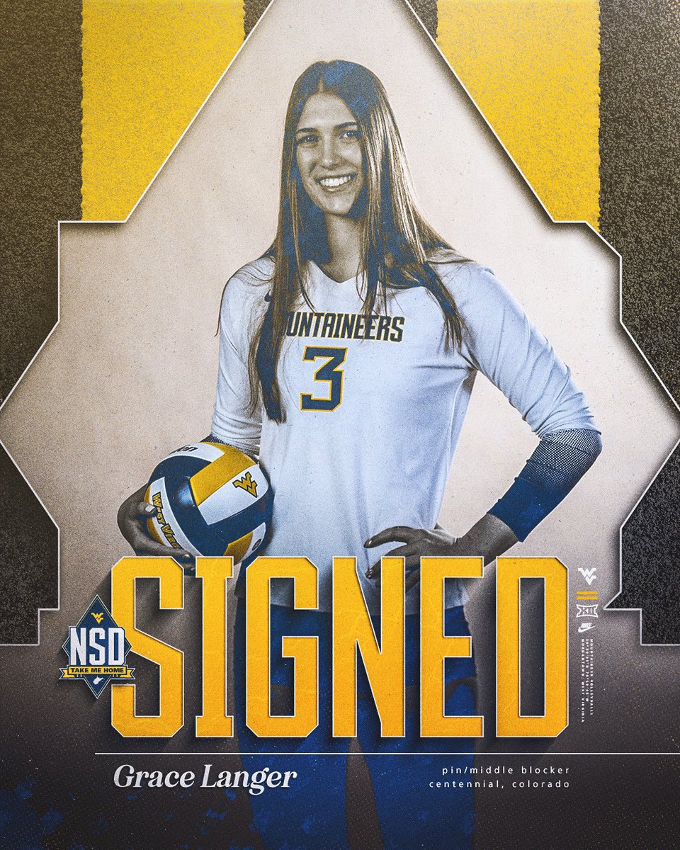 Our first signee of the day✍️ 

Help us welcome Grace! 💛💙

#HailWV