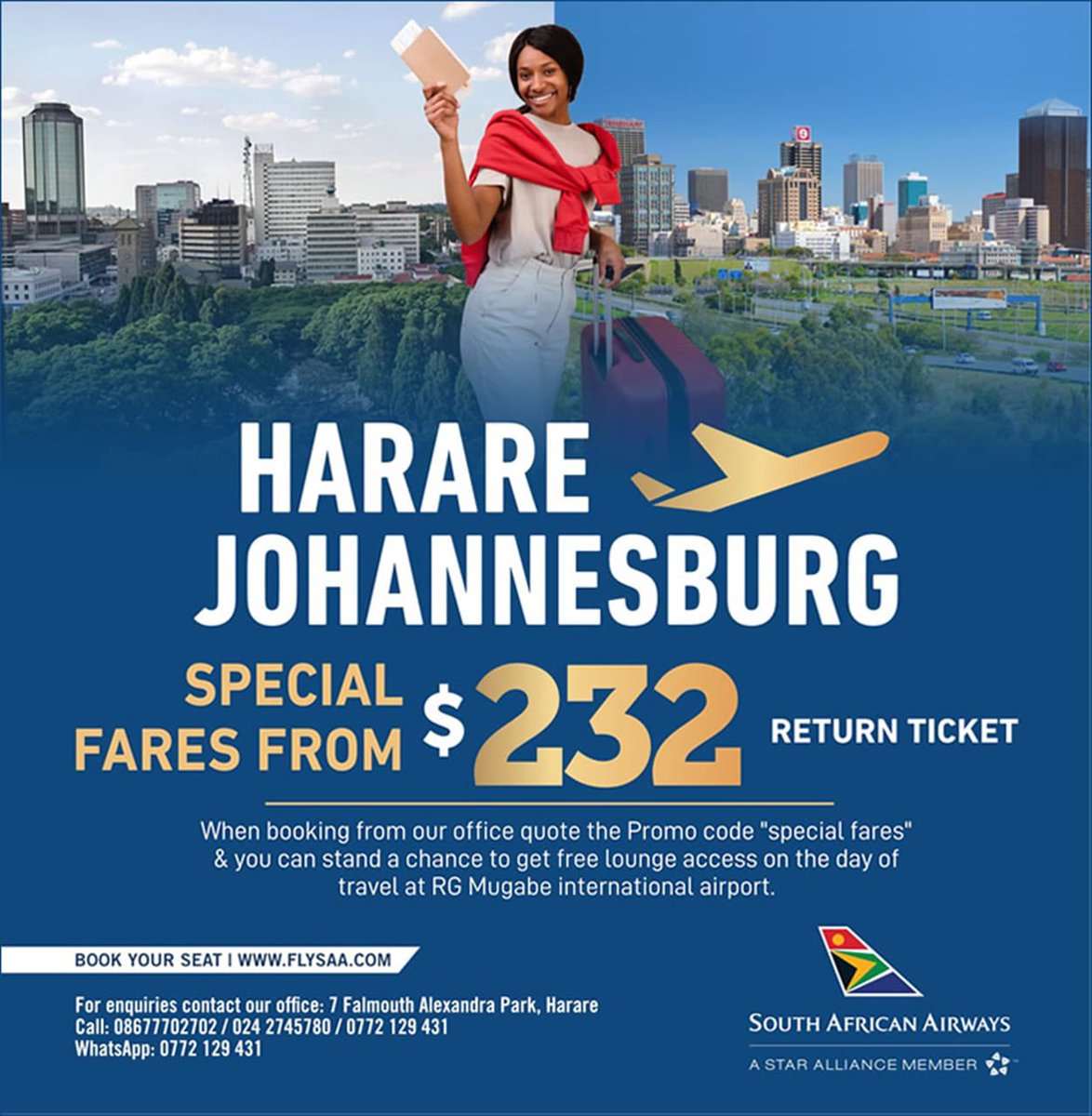 The effect of competition is lower prices, when @FlySafair started servicing the Harare Johannesburg route, prices were as high as US$550 for a return ticket. It came with lower prices, and this is forcing its competitors to lower their prices too. Now South African Airways…