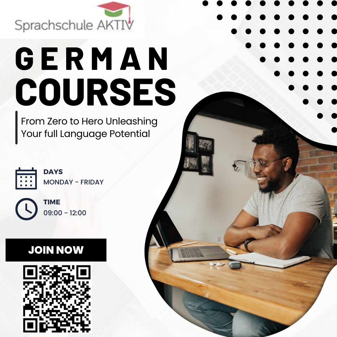 SprachaktivFS's tweet photo. From November 27, we are starting our new German intensive courses for levels A1, A2 B1 and B2 again. Please go to our website if you are interested! 😍😊 https://t.co/2k3DYaoGcE
