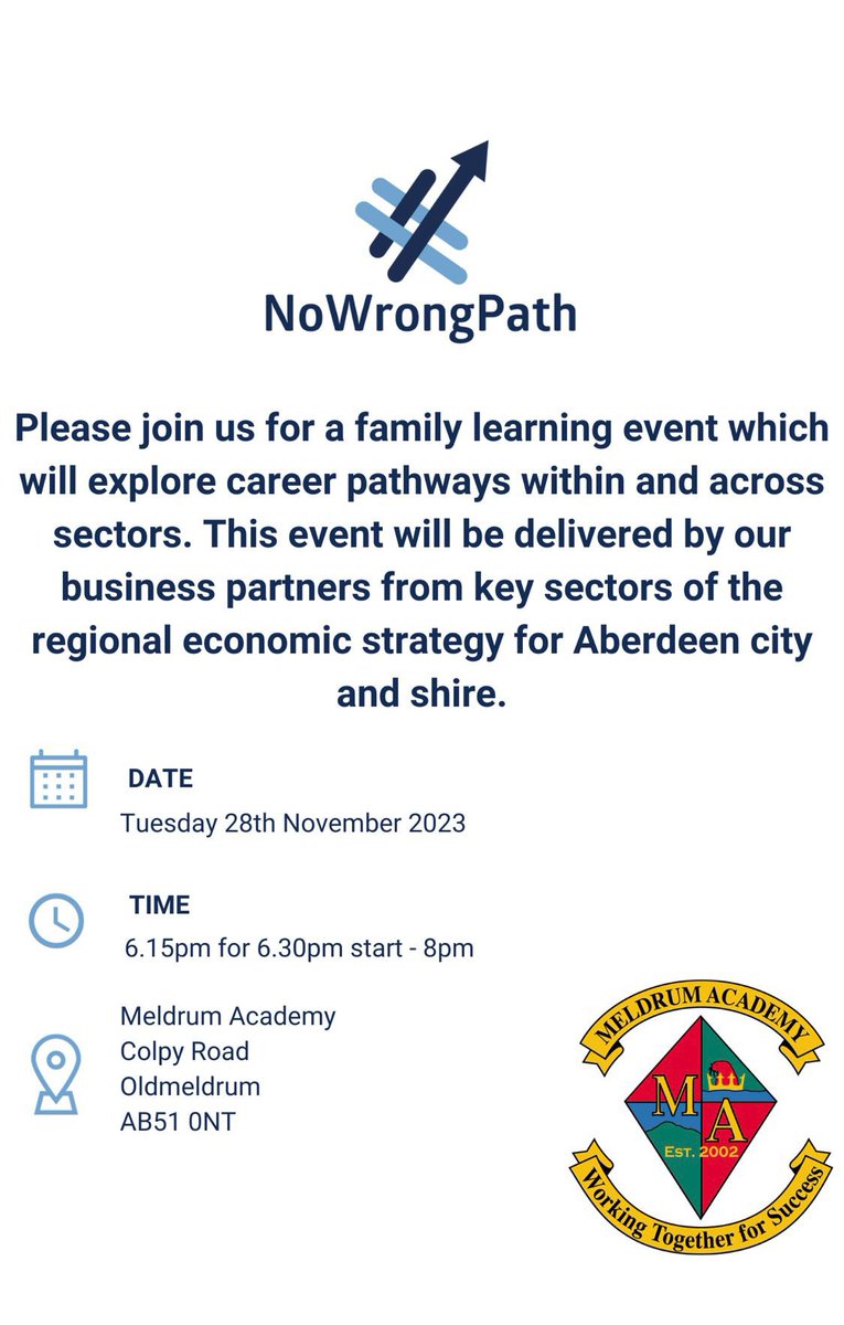 Celebrating our influencing partnership with Kirsty Dickson and Aberdeenshire Library Services. Our partnership supports our curriculum development and delivery ensuring it remains current and relevant . #workingtogetherforsuccess
Join us for our #nowrongpath event November 28th