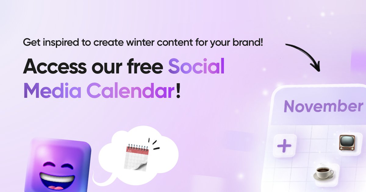 ❄️ Winter is almost here, and so is your ultimate source of inspiration! 📆 
Explore the brand new Iconosquare social media calendar on <a href="/NotionHQ/">Notion</a>  – it's free, reliable &amp; exportable! 
Never miss an opportunity to create on-trend content again! Check it out bit.ly/3ss6yyQ