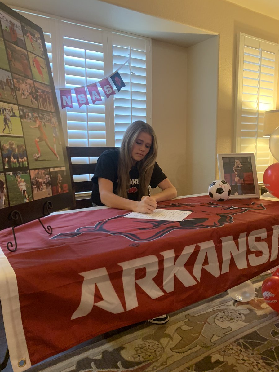 TSchenbeck's tweet photo. Lil’ signed today. She busted her ass and gave up allot to get to this day.  Proud of her. https://t.co/bCiGd6WuzX
