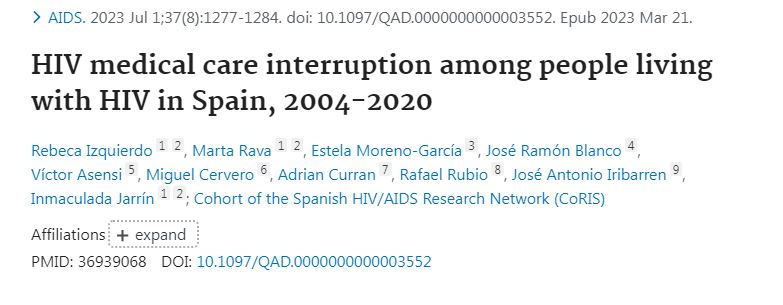 BibliotecaHUCA's tweet photo. PubMed- https://t.co/yFfklMwQ2S HIV medical care interruption among people living with HIV in Spain, 2004-2020 @HUCA_Asturias #publiHuca #Epidemiology @FINBAsturias #Infective #pathology https://t.co/7BpZMDRtKr