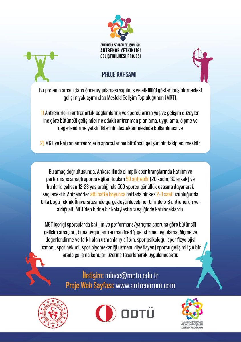 pes_metu's tweet photo. Bütüncül Sporcu Gelişimi İçin Antrenör Yetkinliği Geliştirilmesi Projesi https://t.co/IsqspG5iMx