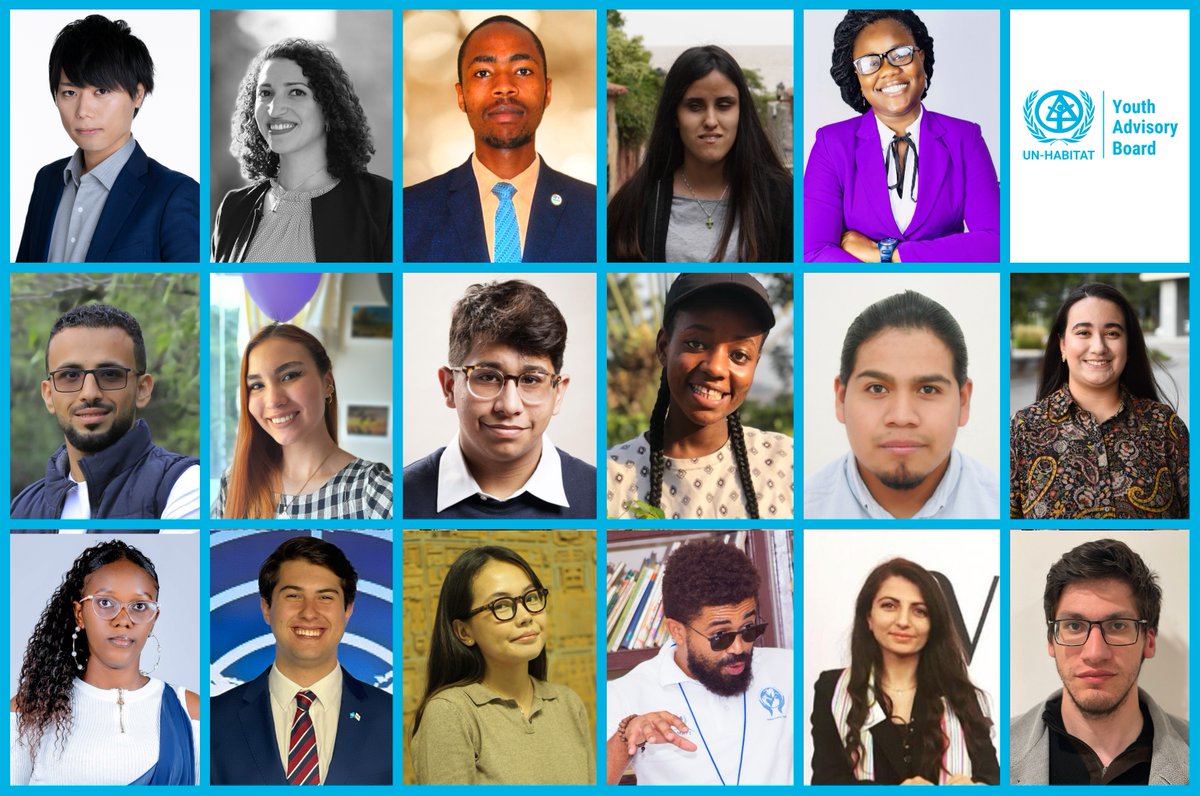 Meet the newly announced <a href="/UNHABITAT/">UN-Habitat</a> Youth Advisory Board 2023-2025 🤩📣 

Selected from 9,000 applicants, the 17 remarkable individuals will work with global youth to contribute young people's expertise to sustainable urban development 🙌

Read more 👉 unhabitatyouth.org/en/meet-the-un…