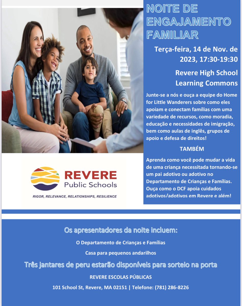 CarolBeachmont's tweet photo. Beachmont Families:
We invite you to a family meeting on November 14th at 5:30 pm. We will discuss topics of much interest, support groups, available resources and you will also receive information on becoming adoptive parents.  More details to follow! 👇👇👇 https://t.co/f8orPjItZJ