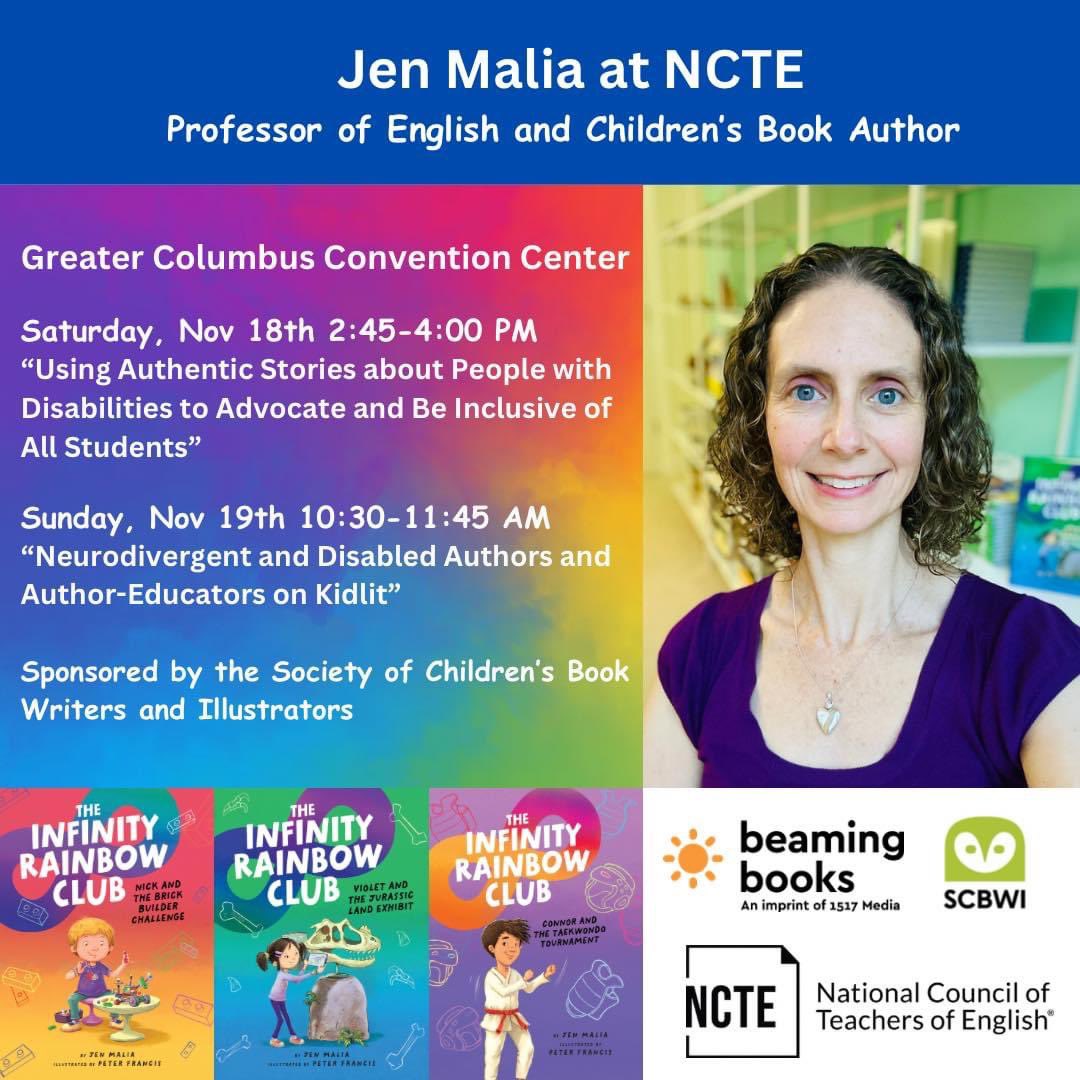 Jen Malia, Author of THE INFINITY RAINBOW CLUB (@jenmaliabooks) on Twitter photo Who’s going to NCTE? I hope to see you there! #ncte #teachers #educators #ncte2023 <a href="/andreadonall/">Andrea Hall</a> @NaomisLitPix <a href="/ncte/">National Council of Teachers of English (NCTE)</a> Who’s going to NCTE? I hope to see you there! #ncte #teachers #educators #ncte2023 <a href="/andreadonall/">Andrea Hall</a> @NaomisLitPix <a href="/ncte/">National Council of Teachers of English (NCTE)</a>
