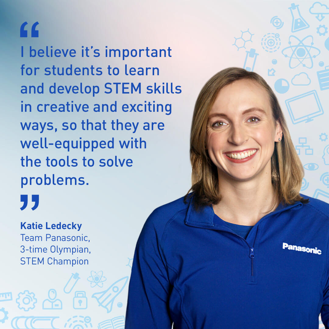 Visual representation in #STEM is everything. This #NationalSTEMDay, we’re shouting out @katieledecky who continues to be a driving force in the world of #STEMEducation, relentlessly advocating for continuous learning for future generations. na.panasonic.com/us/olympics/ka…