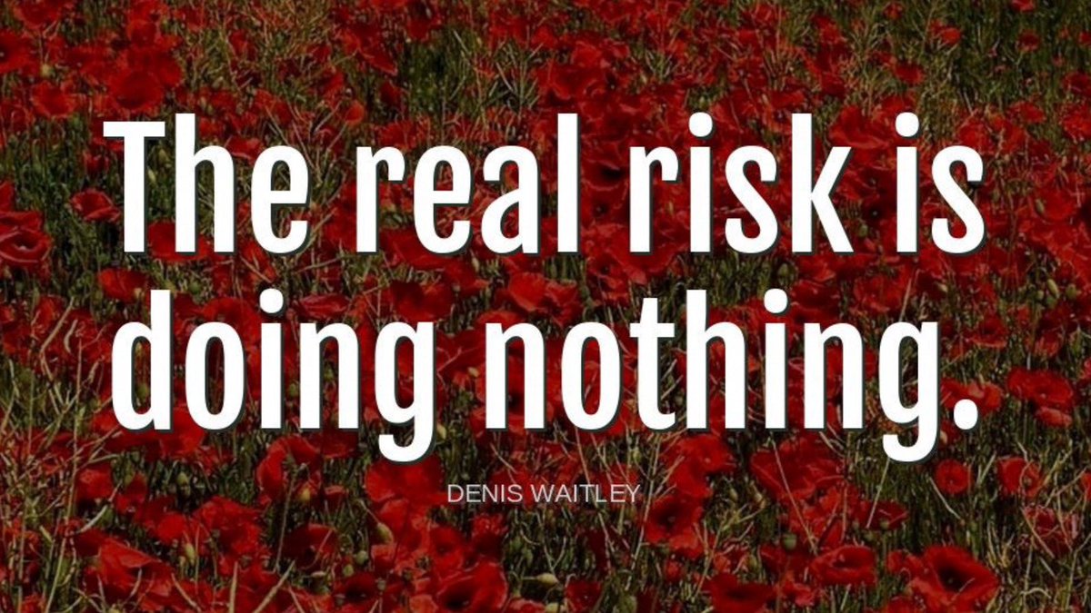 TheZigZiglar's tweet image. "The real risk is doing nothing."-Denis Waitley