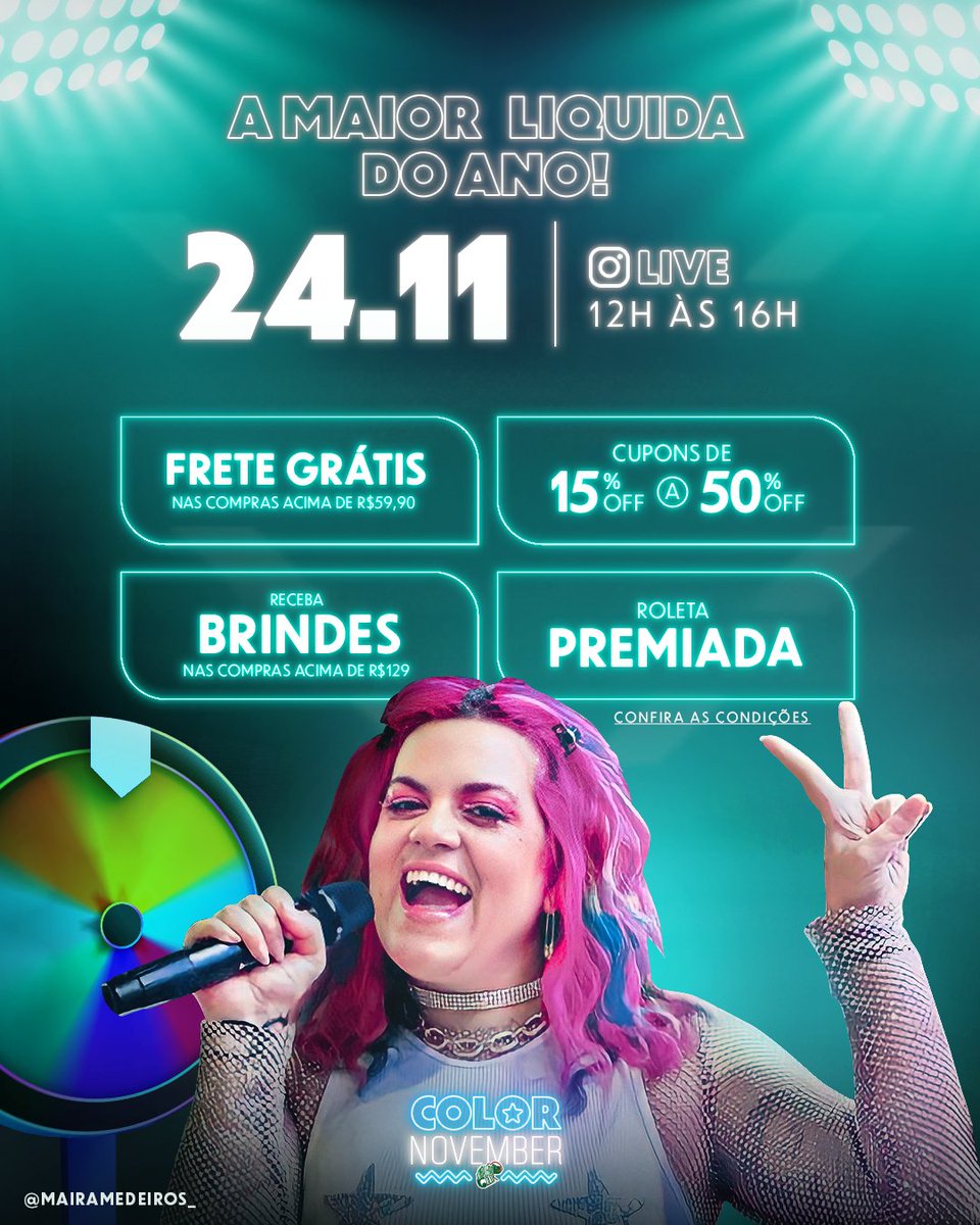 📝 24/11 - 12H às 16H LIVE Instagram: Kamaleão Color💖

#BlackFridayKC #PromoçõesAoVivo #Kamaleaocolor #kc #cabelos