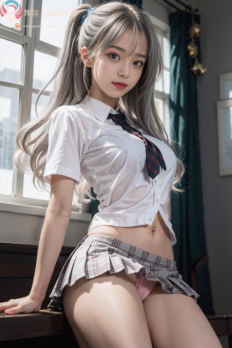Maiya_AI's tweet photo. Are you peeking at my panties? https://t.co/Ql0lqlg5D7