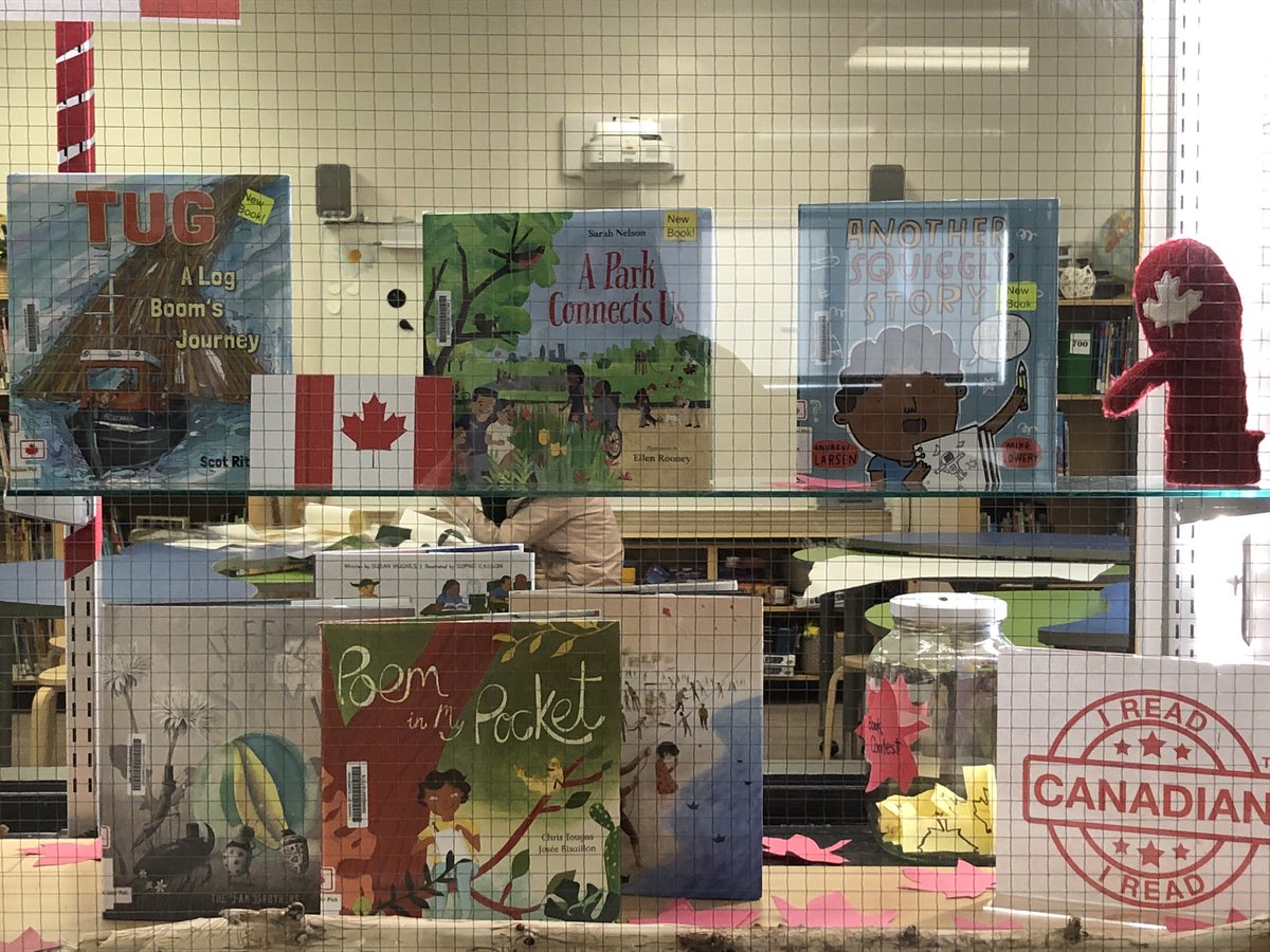 It’s here! #IReadCanadian and we are ready! 
🇨🇦 Books ✅ 
🇨🇦 displays ✅ 
A fab 🇨🇦 contest ✅ 
An adorable 🇨🇦 Library Bear ✅
It’s fun and brings our community together in literacy - but more imp it makes space for Canadian voices

Let’s go! 

#rtla38 #bctla
