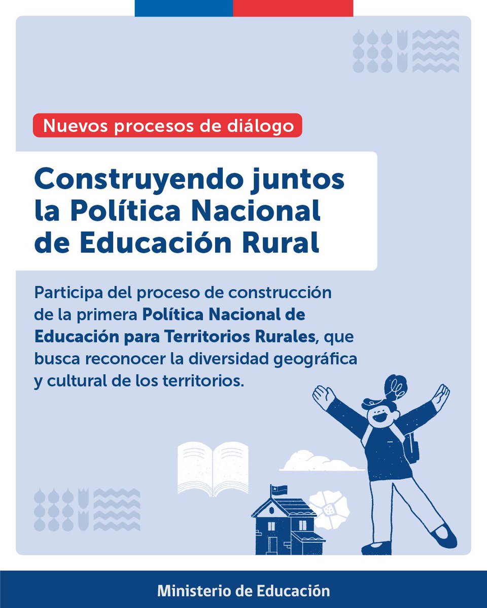 Participa en la creación de esta política pública enfocada en las comunidades educativas ubicadas en contexto de ruralidad buscando el reconocimiento de los territorios. Únete revisando más información en educacionrural.mineduc.cl