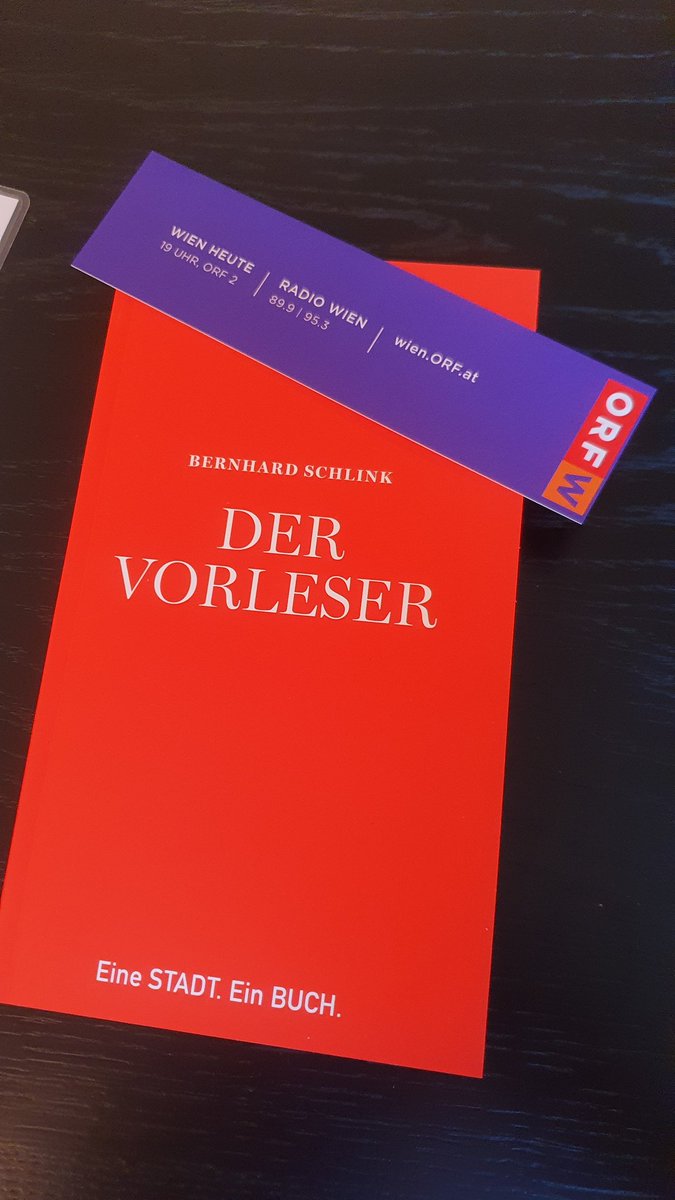 Ich hab eins..... 📚🙂

Eine STADT. Ein BUCH.
'Der Vorleser' von Bernhard Schlink.

#wiendrin #wienheute