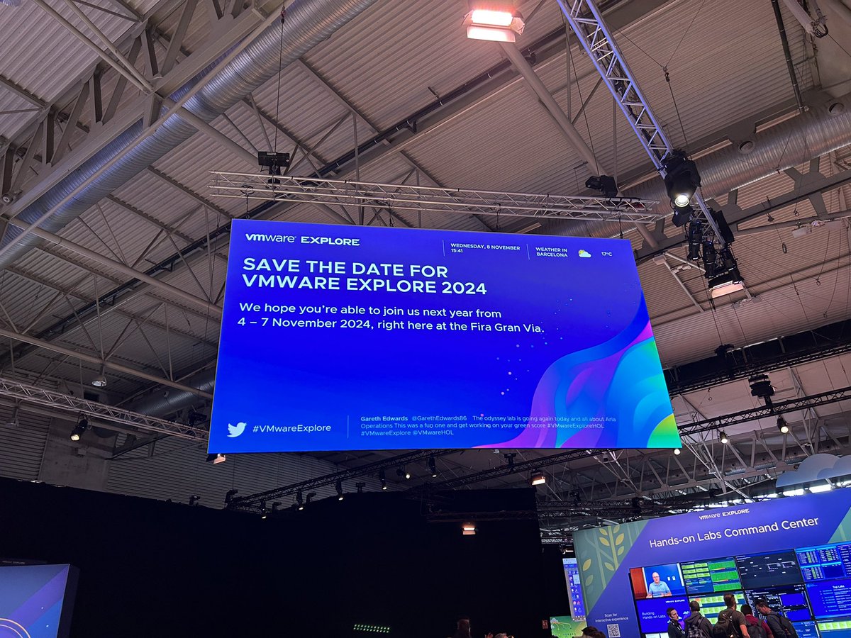 Save the date for #VMwareExplore Europe 2024!