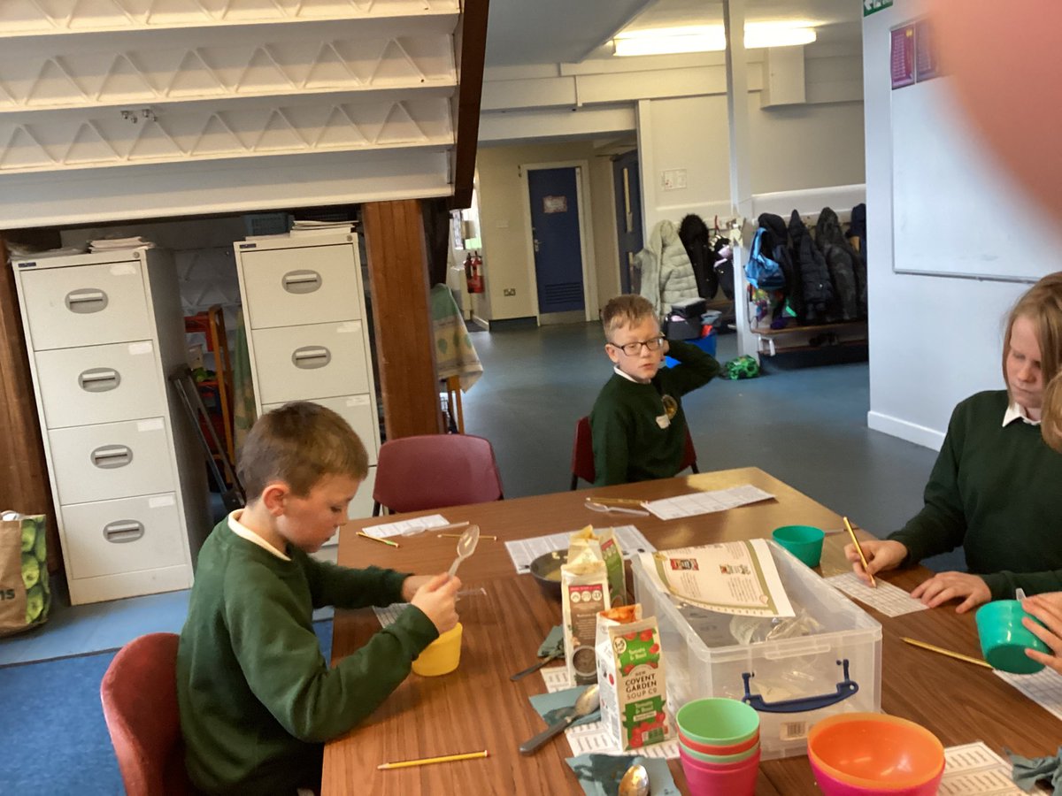 allsaintsfed's tweet photo. In preparation for our own soup making on Friday, Team Cockroft (5H) have been tasting soups which are already on the market. 🥣 #ASFDT https://t.co/KHHxbXLs1x