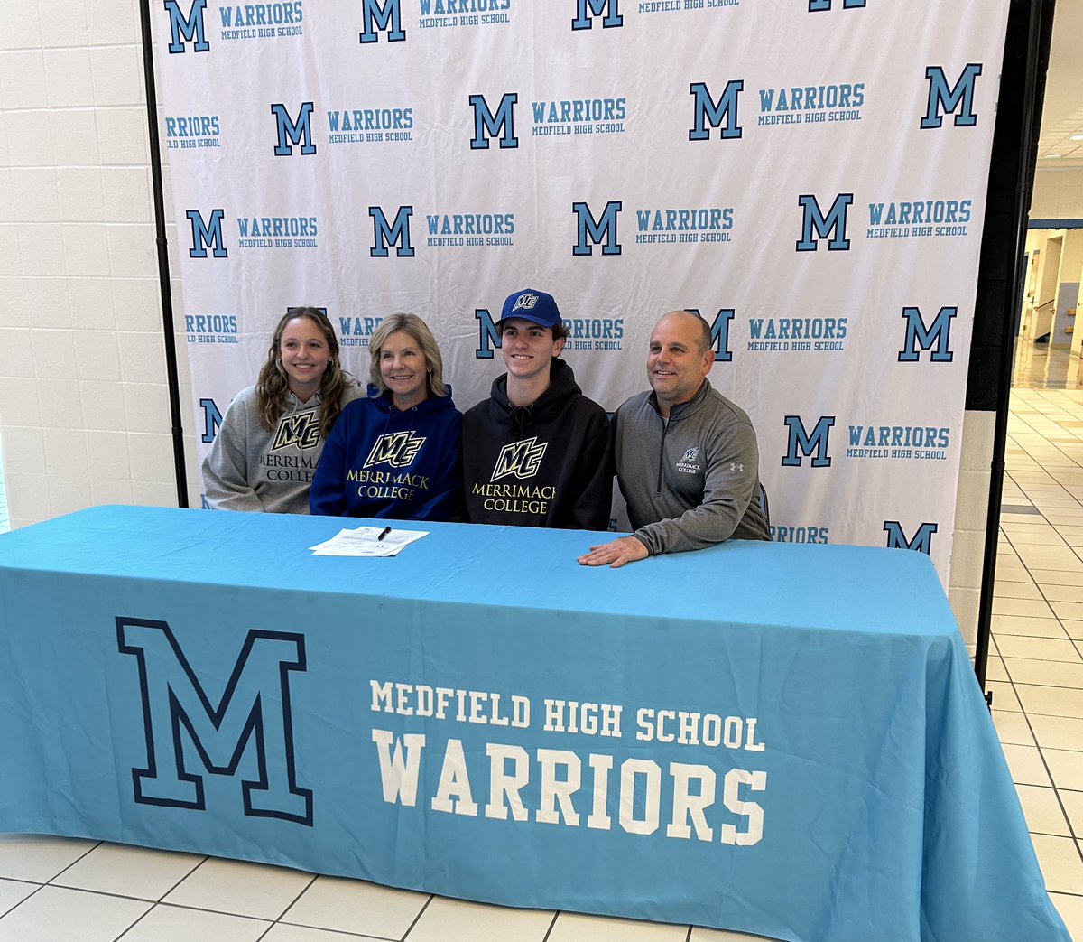 MedHSBaseball's tweet photo. Congratulations to Jack Iovino, who signed his National Letter of Intent to play Baseball at Merrimack next year! The Warriors are getting an outstanding player on both sides of the ball! Well done, Jack! @MedfieldAD @MedfieldHS @MerrimackBSB https://t.co/iFy9oSlt53