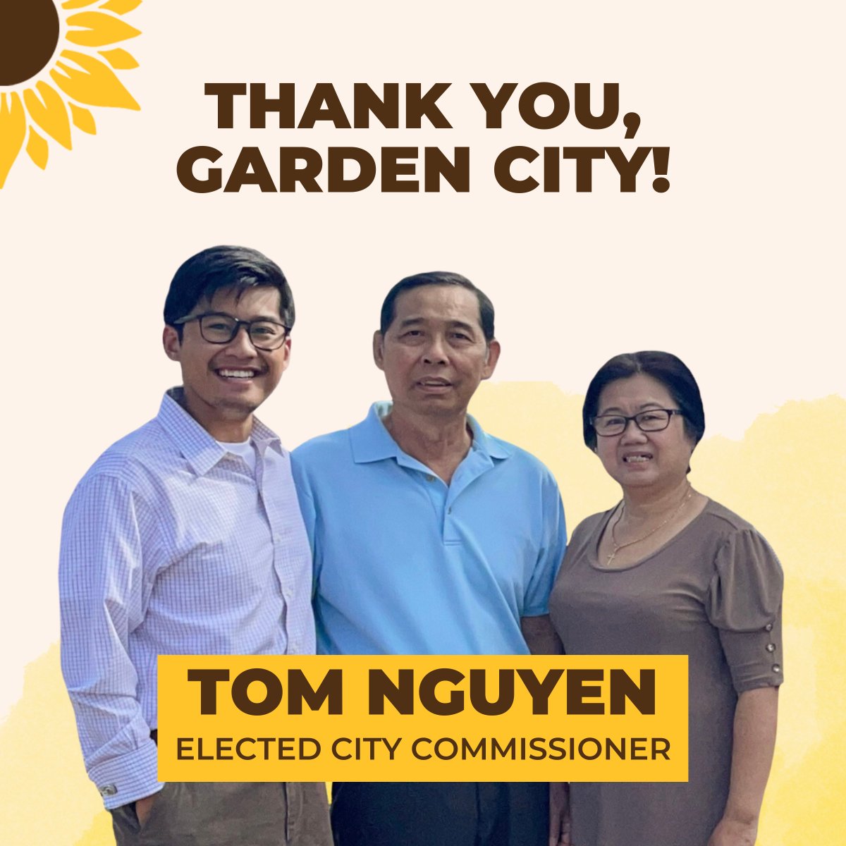 I am incredibly thankful for the love of our community. On behalf of our family, thank you for the amazing support! 

My heart is full to know that over 1,682 community members elected me to represent the city that they love as City Commissioner!

Now, it is time to get to work!