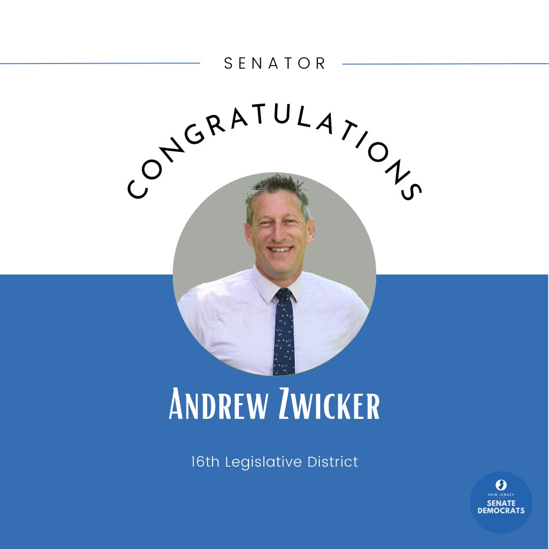 Congratulations <a href="/AndrewZwicker/">Senator Andrew Zwicker</a> on being re-elected to the Senate to represent the 16th District!