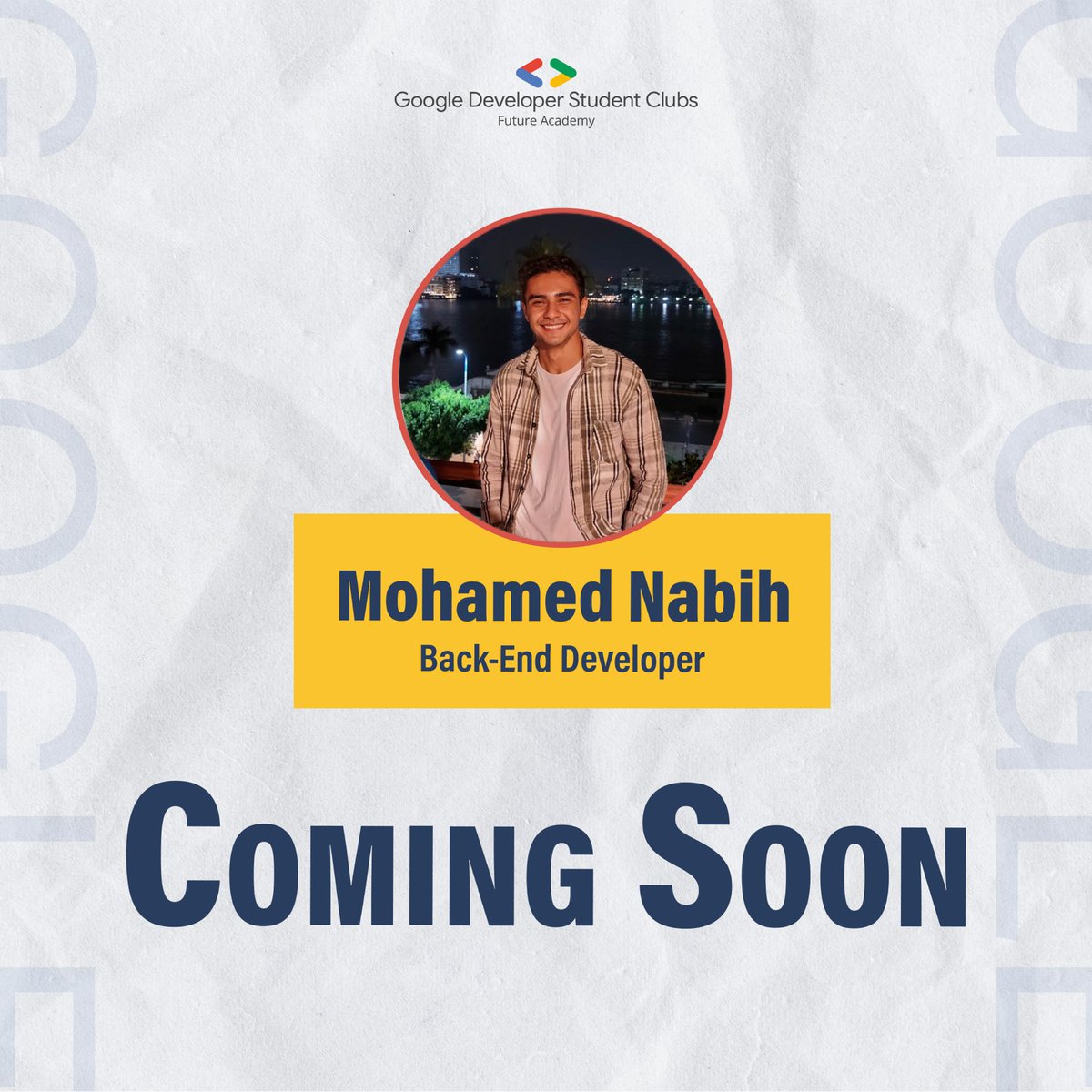 Dsc_FA's tweet image. مساء الخير يا شباب 🤩✨️
"متنسوش تحضرو سيشن النهارده"🕘👀
🔴C# Fundamental part 2
👤Eng: Mohamed Nabih
➖ Back-End Developer
ميعاد السيشن ان شاءالله
🗓 Wednesday 8/11
🕘9:00 pm
#GDSC
#gdscfuture
#C#_world
#Programming_language
#TechWorld
#Back-end