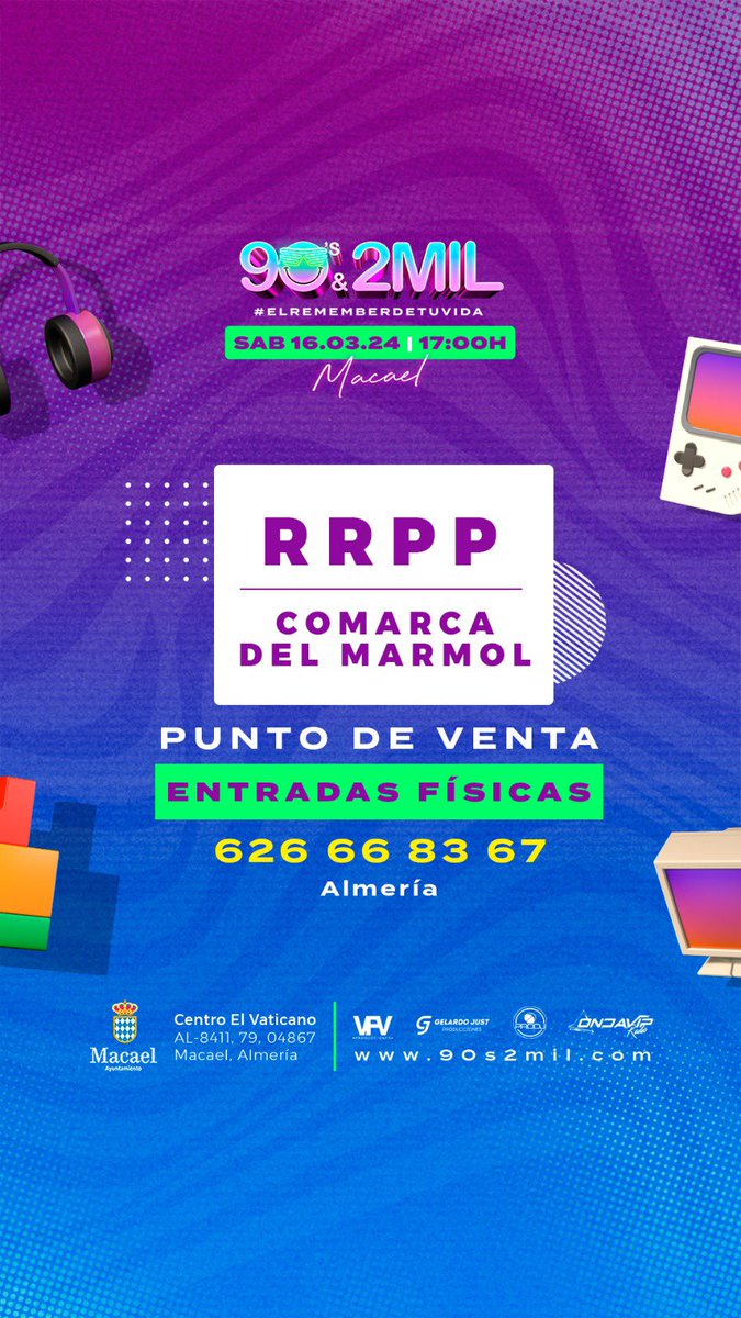 ¡AQUÍ EL REPRESENTANTE DE ZONA! 🙋🏻‍♂️🙋🏻‍♂️🙋🏻‍♂️

Ya sabes, tu entrada a 23€, consiguela antes de que suban ⬆️⬆️⬆️

🔥🔥 90s &amp; 2Mil 🔥🔥