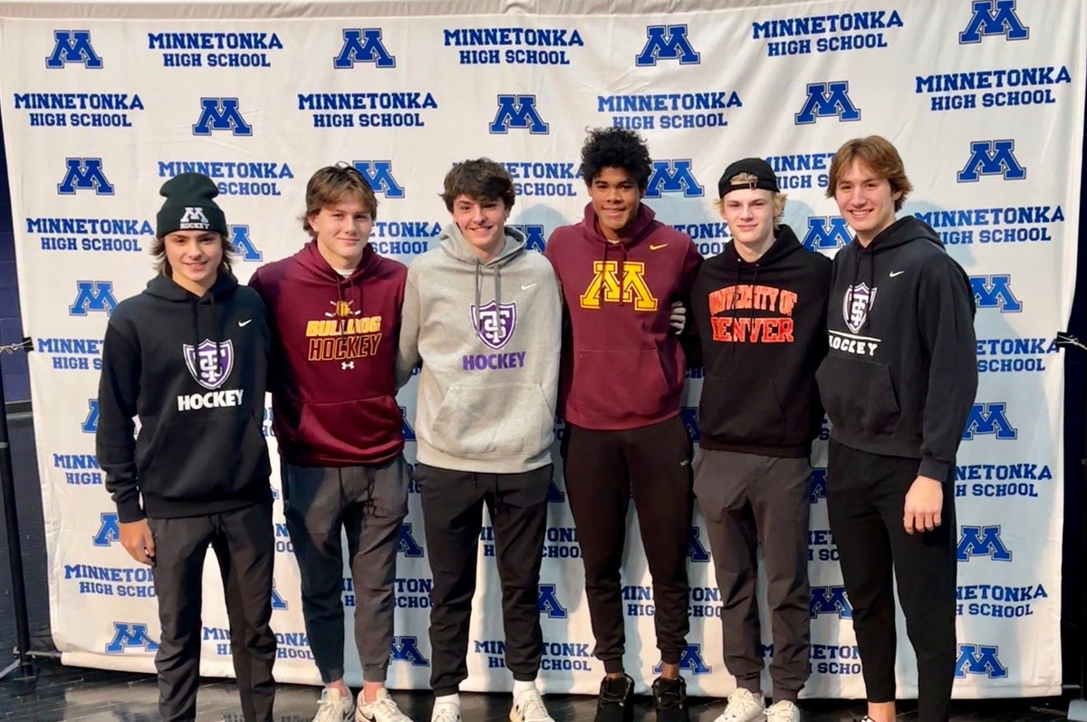 Congrats to our six teammates for signing their NCAA D1 National Letters of Intent this morning! Thanks @TonkaSkippers for setting up such a great event.