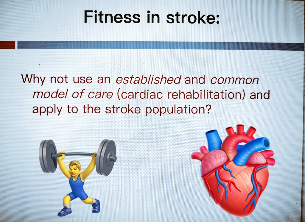 AAlbarrati's tweet photo. Cardiorespiratory fitness is impaired in pts w stroke.
Unfortunately, #stroke rehab program doesn't focus on this issue during rehabilitation.
Why don't we integrate #cardiac_rehabilitation into #stroke_rehabilitation program? https://t.co/DITOUu7AYm