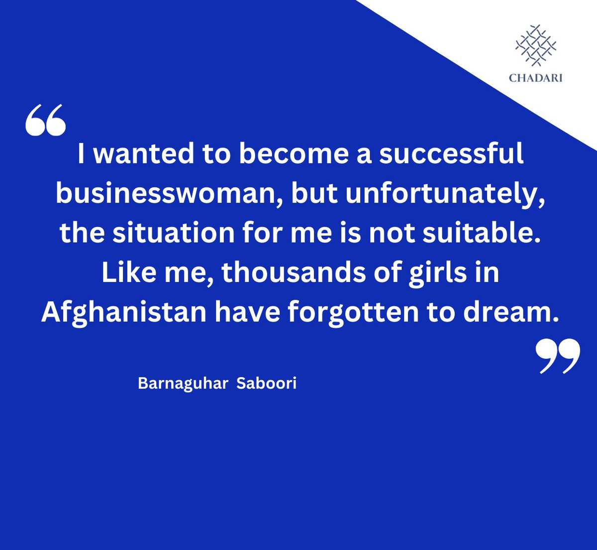 Barnaguhar looks back at the time Taliban shut down her school and reflects on her current situation of living without attending school while concerned for her future. Read her story: linkedin.com/pulse/afghan-g… #LetAfghanGirlsLearn #StandWithAfghanWomen