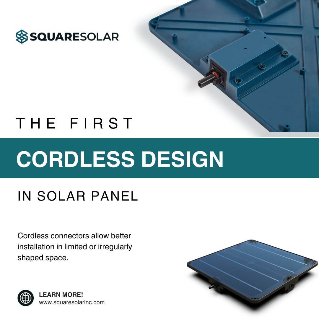 SquareSolarInc's tweet photo. Our #Cordless Connectors make installation a breeze, even in the most irregularly shaped spaces.
Get ready to enjoy seamless power expansion with #SquareSolar! 🌞🌱

Contact Us Today!
📧 info@squaresolarinc.com
🌐 https://t.co/LCdW37sF6y

#squaresolarinc #Kickstarter https://t.co/TzJufrur3K