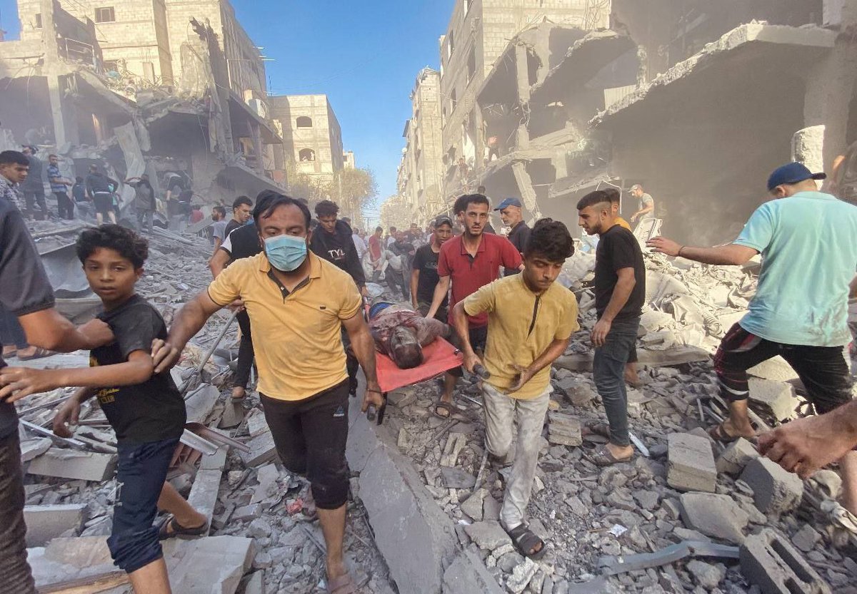 Photos from Beit Lahia show the destruction and casualties after the israeli airstrikes.