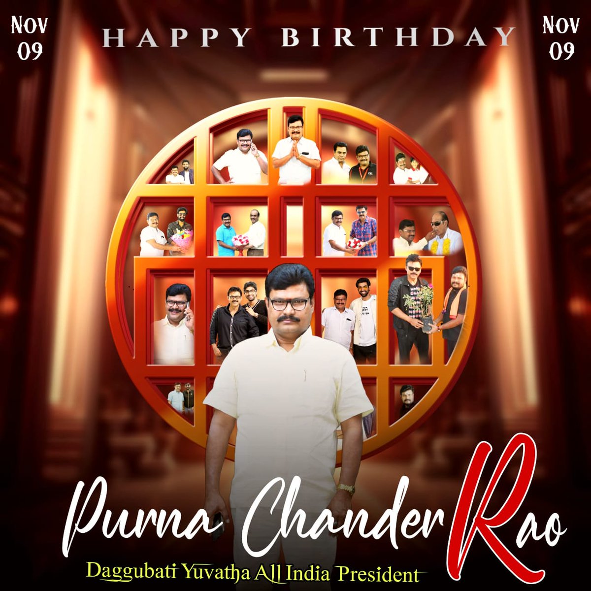 ArepalliGuru19's tweet photo. Here's the CDP to Celebrate Our All India @VenkyMama @RanaDaggubati 's Fans President @BPurnaChander garu

Happy Birthday @BPurnaChander garu 💐💐
@SureshProdns @TSDaggubatiFans
#HBDPurnaChanderRao
#HBDPurnaAnna https://t.co/zKDJnkQRLJ