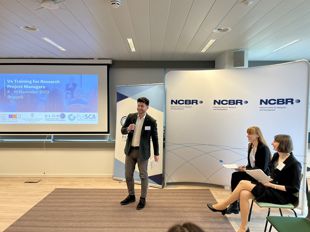 SLORD_Brussels's tweet photo. We are continuing the #V4Training by challenging 💪 our participants to pitch their institutions and educating them on how they can influence the shaping of #HorizonEurope with concrete examples from @NTNUbrussels 👍 https://t.co/u7s3UiNdS2