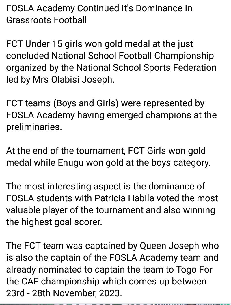 mary28593's tweet photo. He has done it again💃💃💃.
Fosla Academy is forever grateful to God.  🙏
Our motto still remains "KNOWLEDGE "SKILLS &amp; EMPOWERMENT".👈 https://t.co/mtnNmNKmOX
