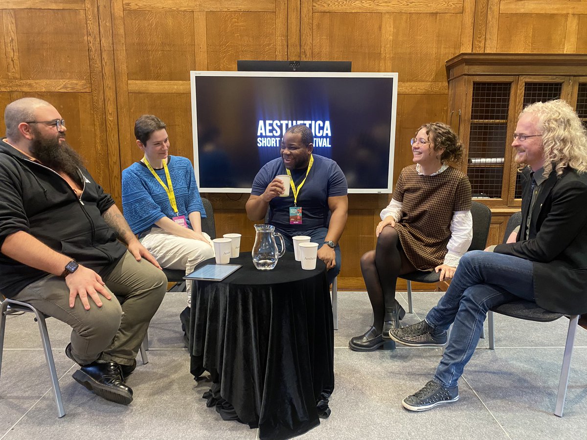 investigatedot's tweet photo. Some really valuable conversations today at the ‘Gaming for Good: the social impact of games’ panel as part of @ASFFest! Featuring discussions with @lukethehebble @Kid_Desimo @Duriavenator @betti_bodi and @MattCowardGibbs 👾🧡 https://t.co/S0lklQw9Ia