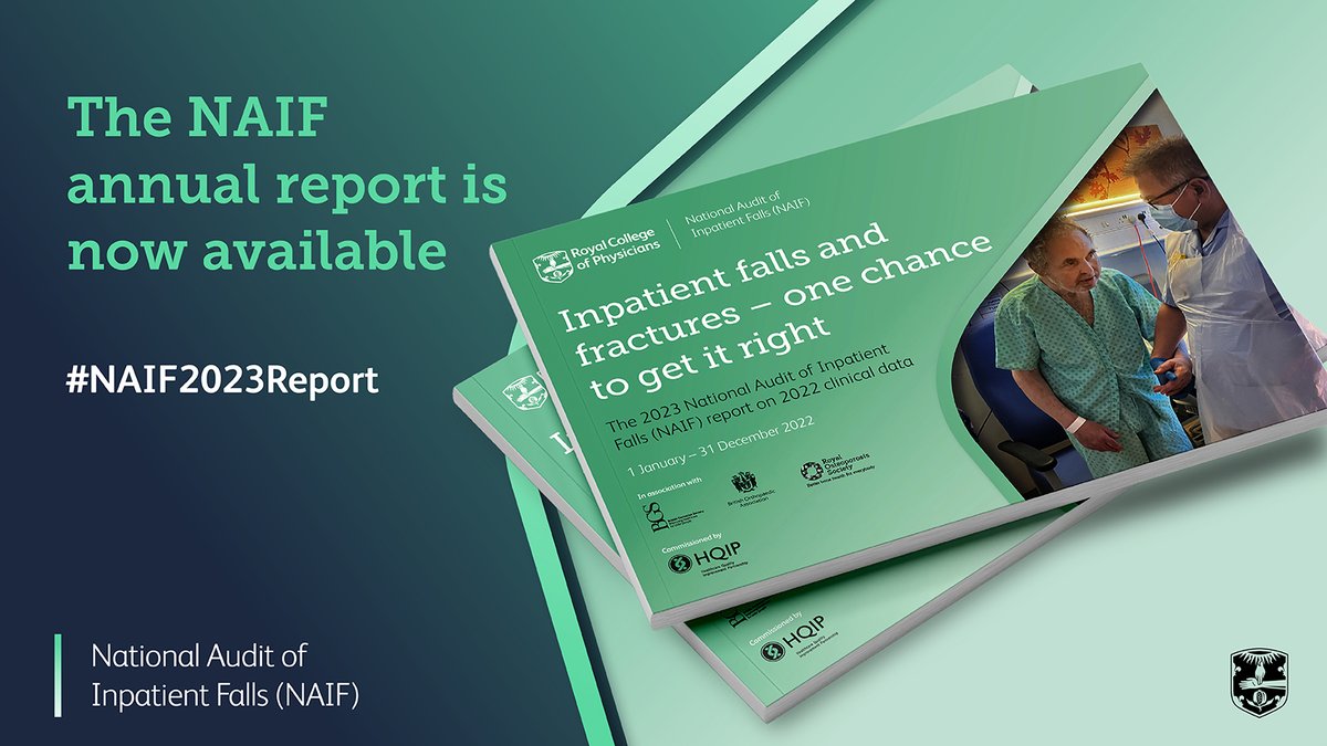 The NAIF 2023 annual report on 2022 clinical data is now available! Thank you to all teams that work tirelessly & input data! Read the report here: shorturl.at/dtBC9 and join us 23 November for the live launch webinar #InpatientFalls #PatientSafety