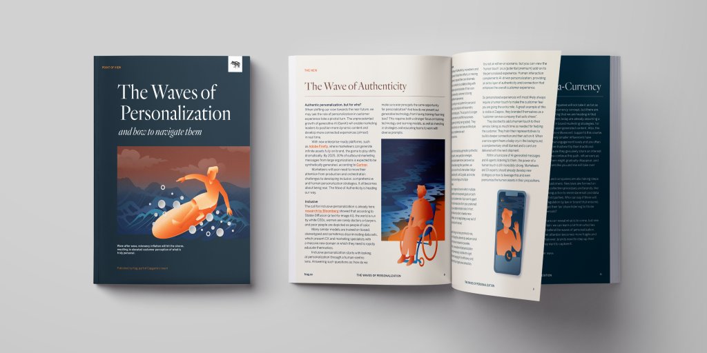 frogdesign's tweet photo. In today's fast-paced digital landscape, personalization is a driving force. Big social and technological developments offer new possibilities to focus on the customer, causing waves of personalization. 
Download to learn more: https://t.co/fBL0WX0umj https://t.co/gBxEHV3RLb