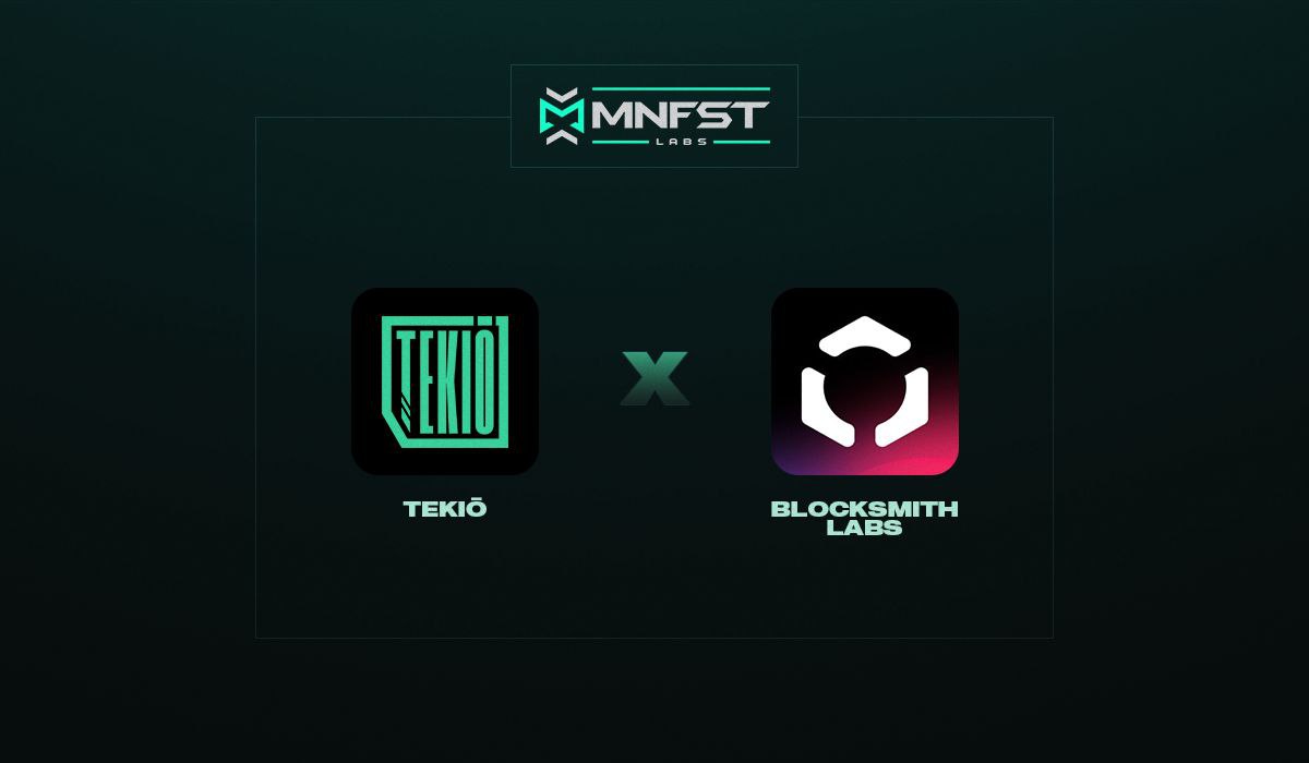 Tekio × Blocksmith Labs

We are happy to announce our exclusive partnership with <a href="/BlocksmithLabs/">Blocksmith Labs</a> ! 
We will be using their Atlas3 platform for upcoming MNFST LABS incubators, <a href="/TekioNFT/">Tekiō</a> project collaborations, and wallet collections.

Join &amp; check out Tekio discord to get more