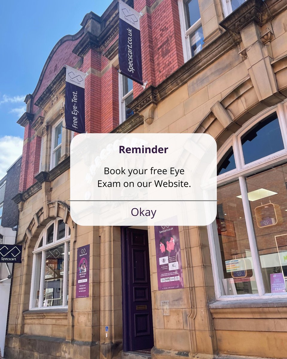 When was the last time you had an eye test? ⁠

Book your free eye test here 👉️ specscart.co.uk/eye-test-studio
⁠
#eyetest #eyehealth #prescriptionglasses #glasses #manchesterbusiness #bury #urmston #walkden