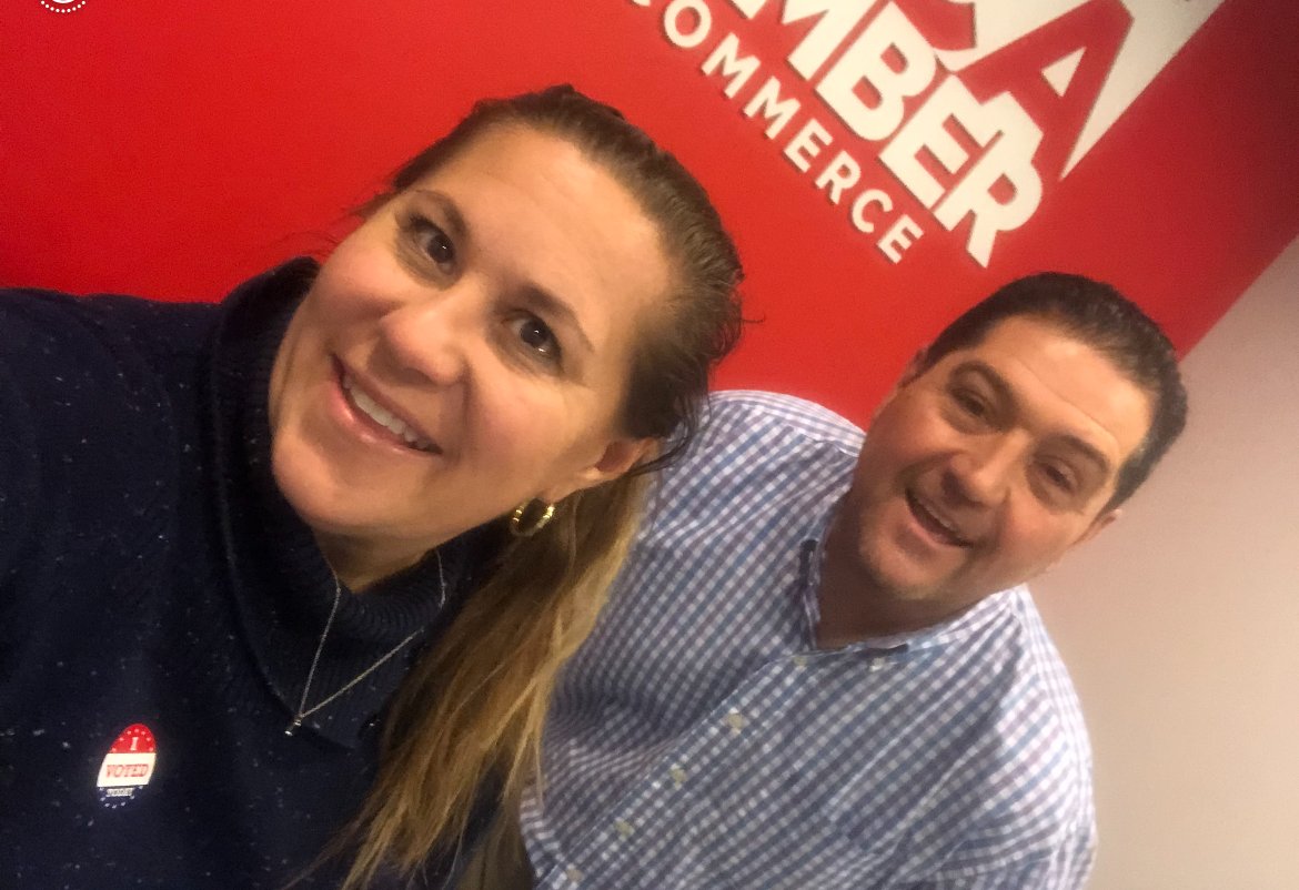 CH's Dave Witchley, CRIS and Greater Utica Chamber of Commerce's Kari Puleo having a little fun during a meeting.  We are in your corner! #makeworkfun #inyourcorner