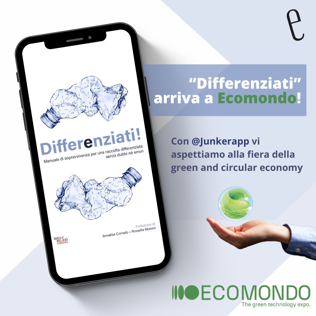 “𝐃𝐢𝐟𝐟𝐞𝐫𝐞𝐧𝐳𝐢𝐚𝐭𝐢” 𝐚𝐫𝐫𝐢𝐯𝐚 𝐚 𝐄𝐜𝐨𝐦𝐨𝐧𝐝𝐨! 📍🌿

Il team di autori di @Junker app è presente a #𝐄𝐜𝐨𝐦𝐨𝐧𝐝𝐨, dove sarà possibile ottenere in anteprima "Differenziati", il nostro nuovo libro.🌱 

Pre-ordinalo: bit.ly/3uc33wG

#JunkerApp #Ecomondo