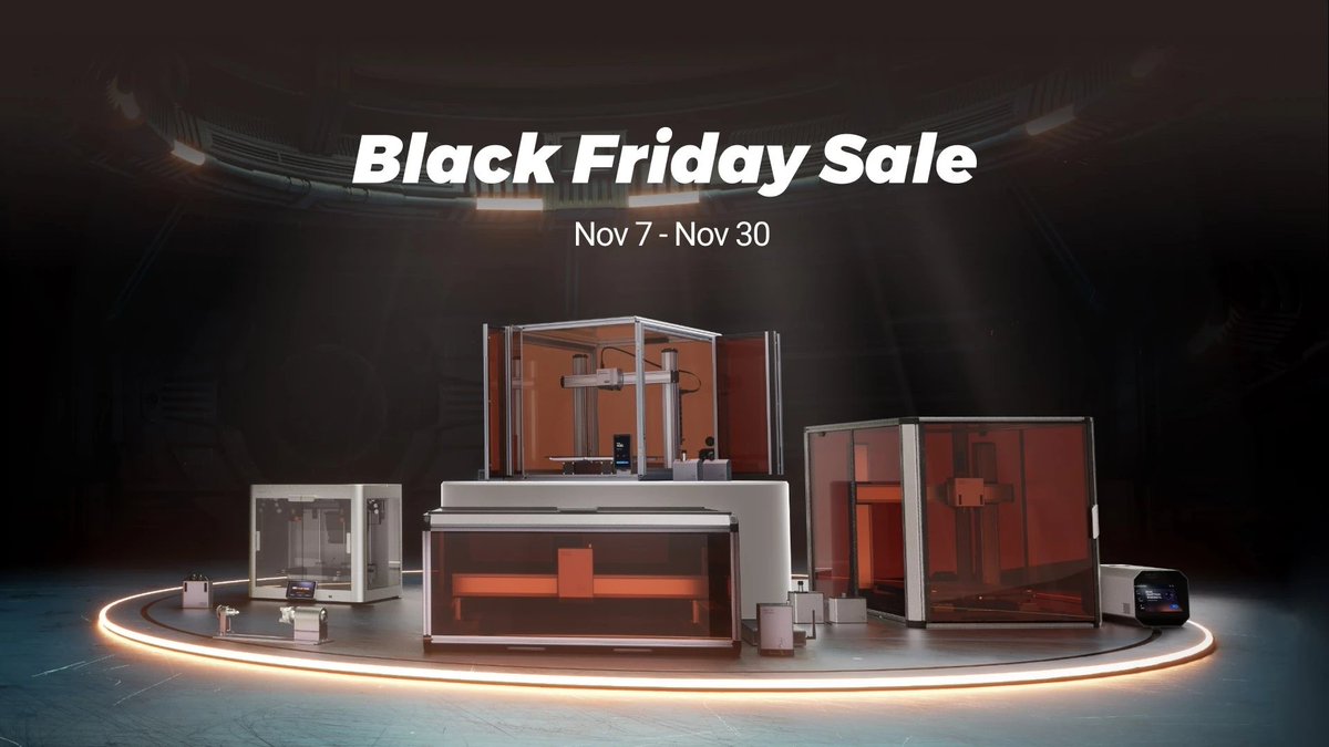 Snapmaker's product lineup is incredibly versatile: Experience high-speed IDEX 3D printers and 3-in-1 machines that include 3D printing, CNC, and laser engraving. And now, brace yourself, Black Friday deals are here!