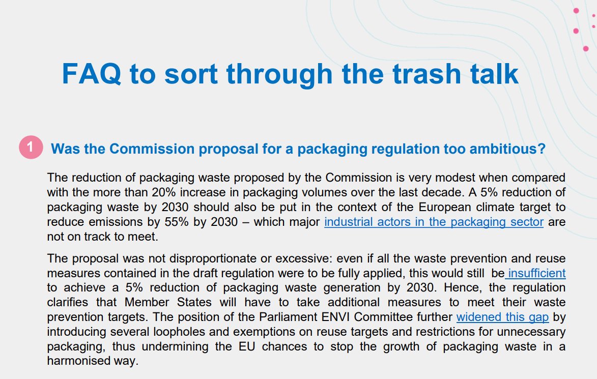Among the #PPWR negotiations and its intense lobbying activities, how many of us had trouble distinguishing:

📰Information from disinformation?
✅Facts from myths?
🔎Evidence from propaganda?

The latest <a href="/RethinkPlastic/">Rethink Plastic</a> #FAQ is here to help: zurl.co/J0oX