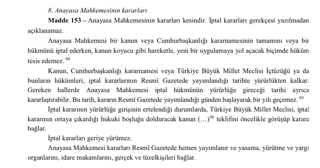 Hakkında suç duyurusunda bulunulması gereken, Anayasa Mahkemesi üyeleri değil bu kararı veren Yargıtay üyeleridir. Anayasanın 153. maddesinin son fıkrası açık. Bu rezalete derhal son verin!
