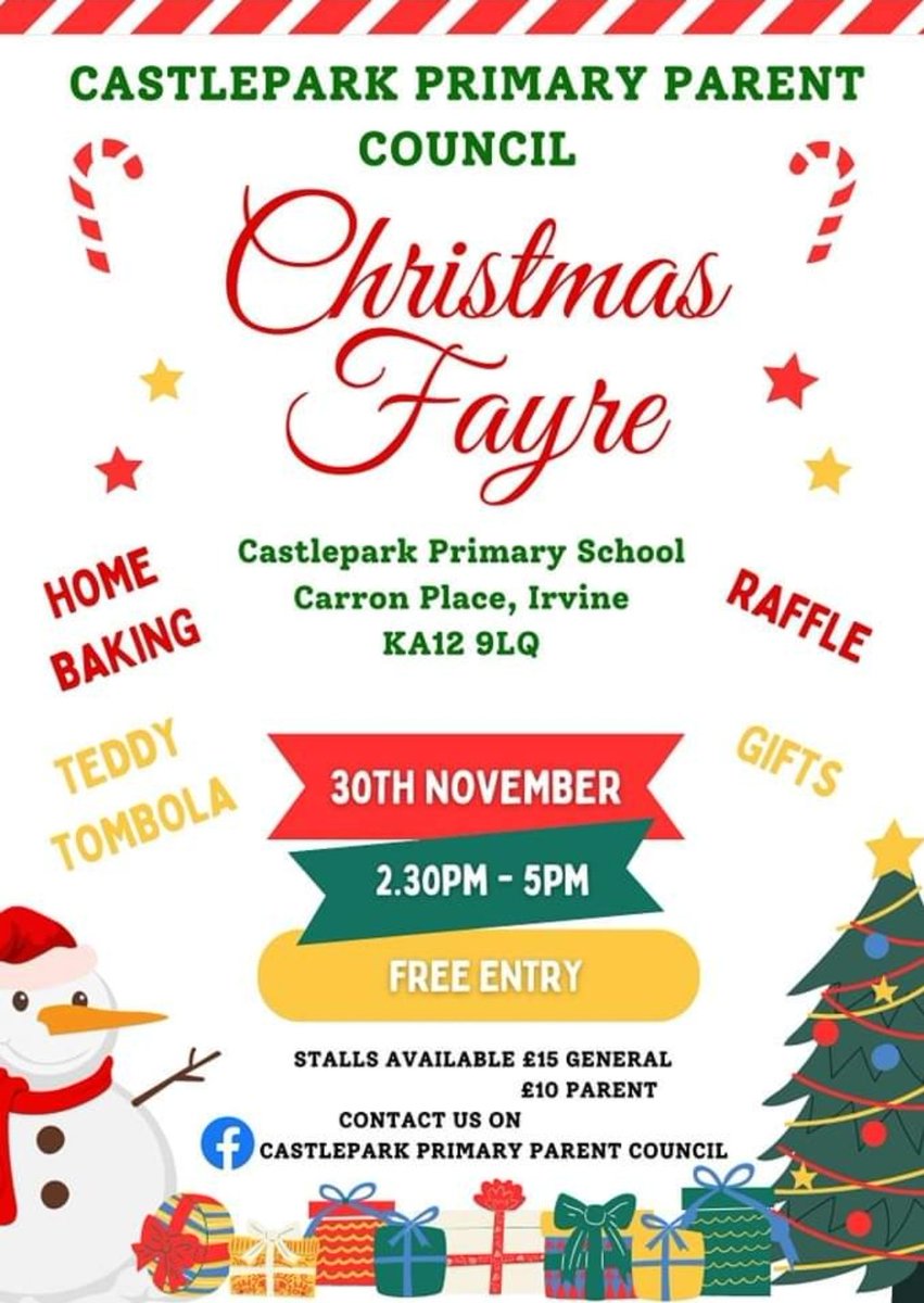 FaithFromHope's tweet photo. @CastleparkC @CastleparkPS Christmas Fayre 🎄  30th November 

Any donations of raffle prizes, nearly new toys/books, bottles, chocolate would be gratefully appreciated ✨️🎄✨️ https://t.co/m5OKuiERlZ