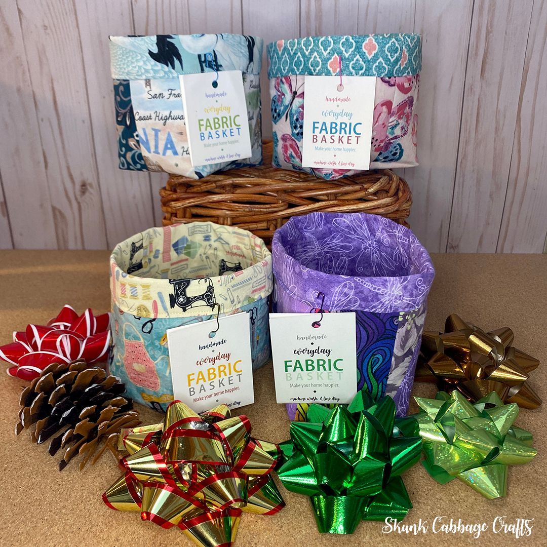 Sorry to the be one to remind you, but it's time to start thinking about holiday gifts. 🎁 The good news is that these fabric baskets make great gifts! Link to Etsy shop in bio. DM me if you don't see what you're looking for. #SkunkCabbageCrafts #holidayshopping #holidaygiftideas