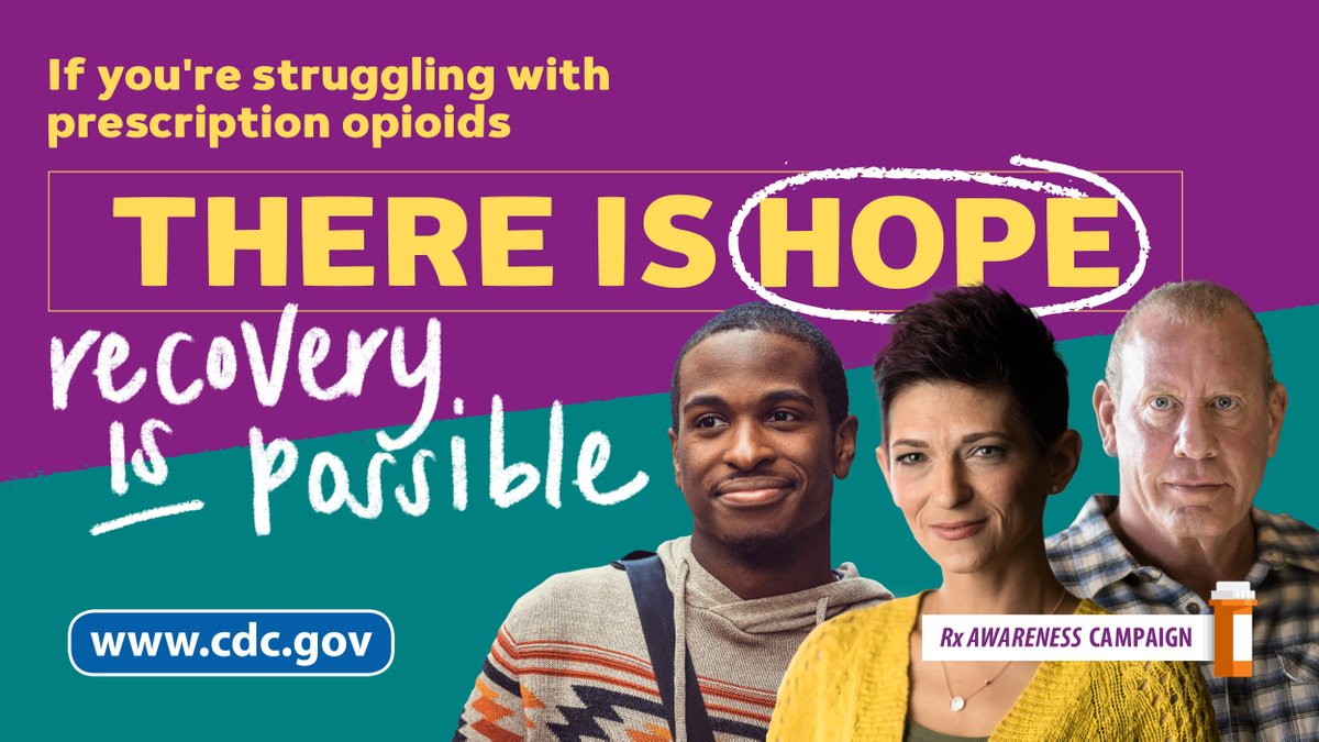 CDCInjury's tweet photo. Help raise awareness about the risks of prescription #opioids.

Use #CDC’s #RxAwareness resources, including videos, social media content, Spanish materials, and more, to spread the word. 

Get more information: https://t.co/mPaXjZVBWM https://t.co/PzVDnOD6qn